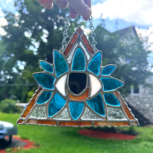 Blue Blooming Eye Suncatcher