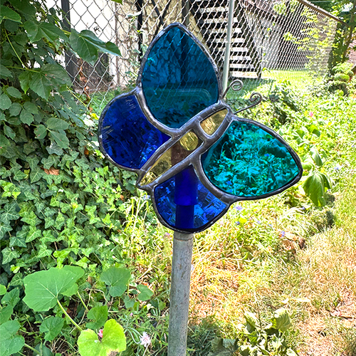 Blue Garden Stake