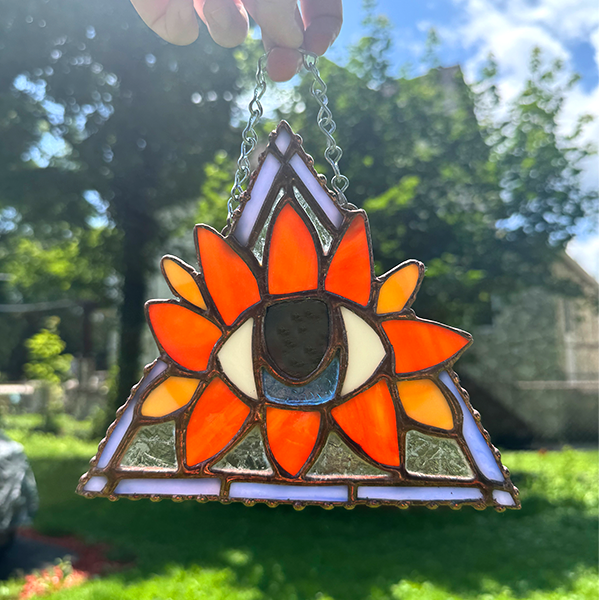 Orange Blooming Eye Suncatcher