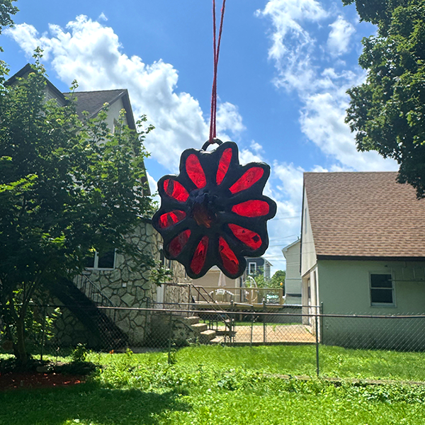Red Flower Suncatcher